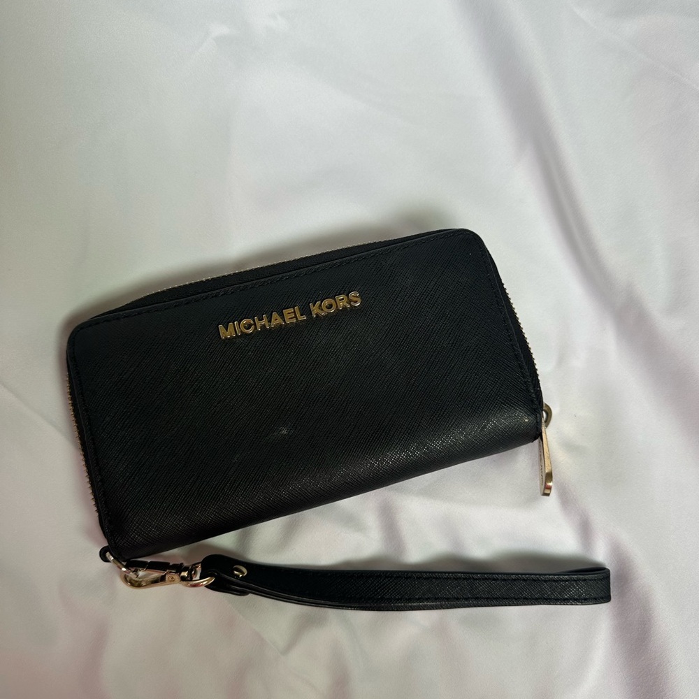 Michael Kors Black Wristlet Wallet